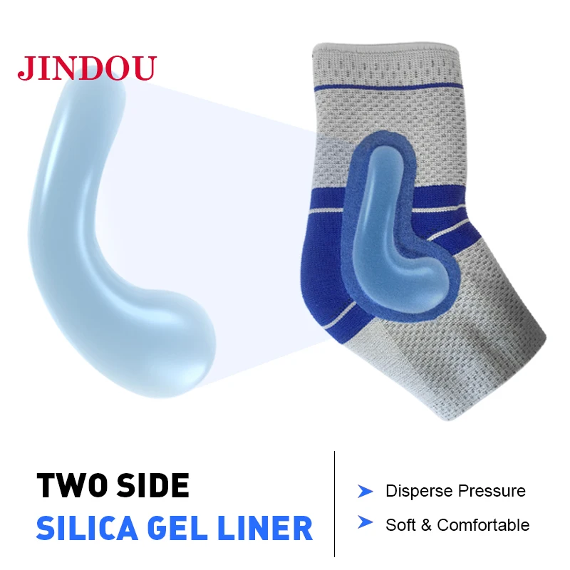 JINDOU 1 шт 3D эластичный Футбол поддержка лодыжки протектор сжатие силикагель