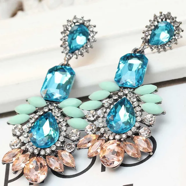 Best Price YaYi Jewelry New Blue Glass Gray Rhinestone Dangle Crystal Earring Women's Fashion Ancient Silver Color Gem Earrings 1177 Best Price YaYi Jewelry New Blue Glass Gray Rhinestone Dangle Crystal Earring Women's Fashion Ancient Silver Color Gem Earrings 1177