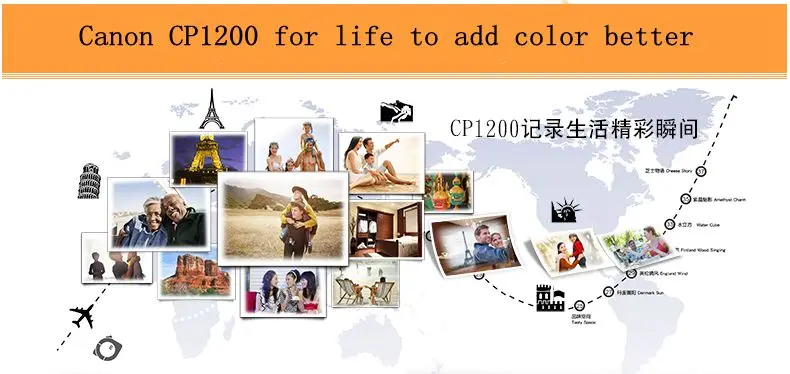 Портативный фотопринтер CP1200 домашний цветной мобильный фотопринтер мини для цветной фотопечатной машины Canon CP1300