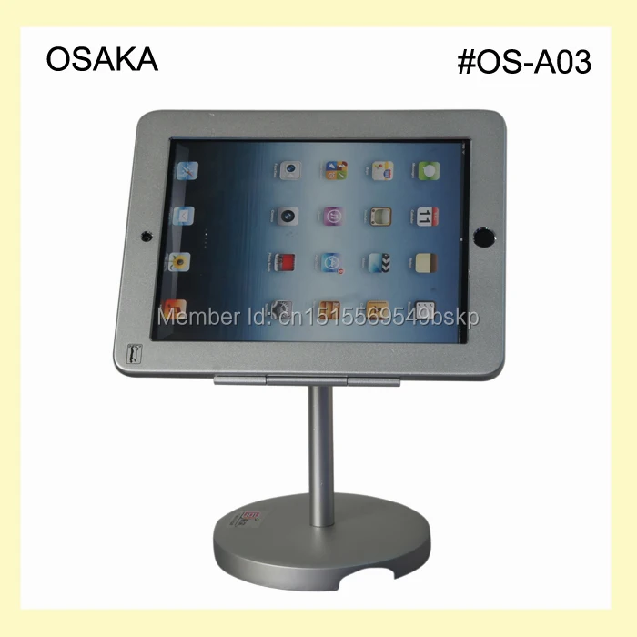 for iPad table holder safety stand locking enclosure display hotel