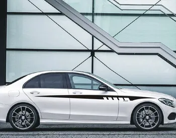 

Car Sport stripes Racing 110'' Upper Door Deals for C Class Vinyl Auto Stickers CB197