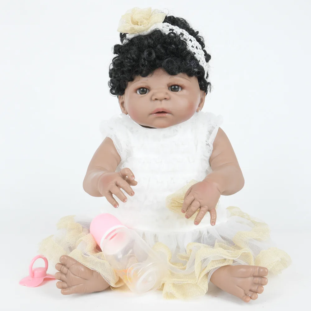 Bebe 55 см полный средства ухода за кожей силиконовые Reborn Baby Real куклы игрушечные