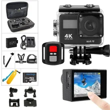 4 K экшн-камера wifi двойной экран 2," сенсорный экран 12MP шлем камера 30 m DV 120 градусов широкоугольный объектив Спортивная камера