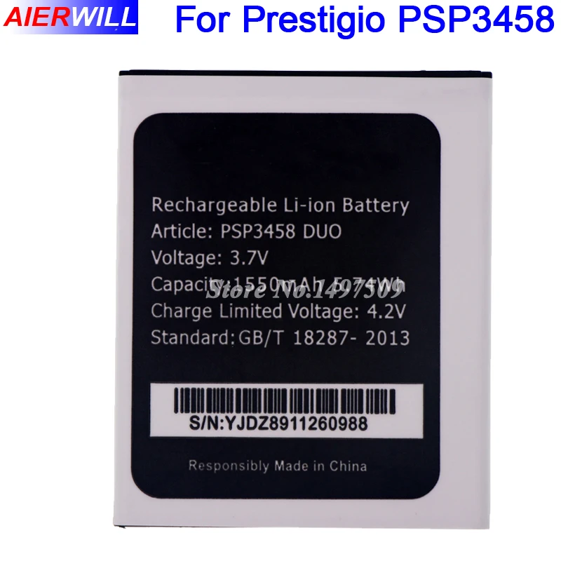 Аккумулятор PSP3458 для Prestigio DUO PAP3458 аккумулятор 1550 мАч|Аккумуляторы мобильных