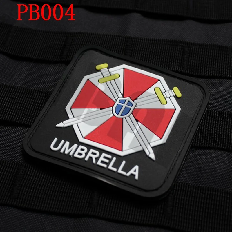 3D PVC patch Biohazard Umbrella Corporation U.B.C.S Rubber patch