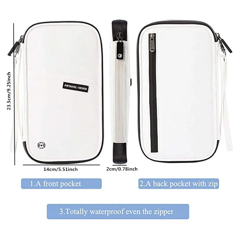 RFID Travel Passport Wallet Multi-Function Waterproof Family Passport Holder Trip Document Organizer Credit Card Package Purse RFID Travel Passport Wallet Multi-Function Waterproof Family Passport Holder Trip Document Organizer Credit Card Package Purse