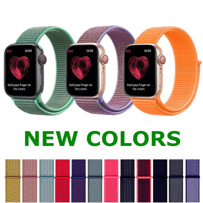 Sports Nylon Strap for Apple Watch Band iWatch Series 1 2 3 4 Colorful 40mm 44mm Nylon Woven Replacement Straps Watch Bands 38mm