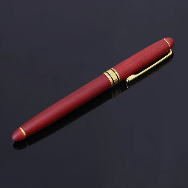 Rosewood Fountain Pen Fine Nib Smooth Writing Ink Best Present Rosewood Fountain Pen Fine Nib Smooth Writing Ink Best Present Office Supply W15