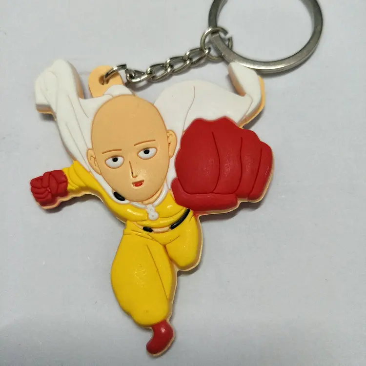 Аниме Хэллоуин двухсторонний Мягкий Каучуковый брелок ONE PUNCH MAN Saitama модель