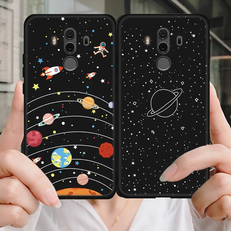 

Silicone Phone Case For Huawei Honor 8X Max Note 10 9 8 Lite 7X For Honor V9 Play 6C Pro Magic 2 Starry Sky Cover Cases TPU Capa