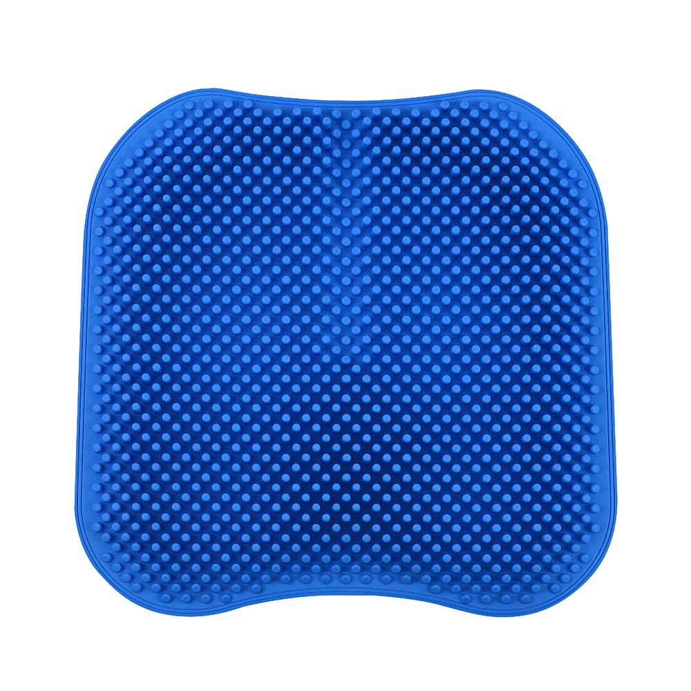 16,5 дюймов Силикагель Подушка для сиденья автомобиля Нескользящая подушка для стула для офиса грузовика дома дышащий силикон массажный чехол для сиденья - Название цвета: Blue