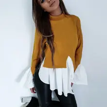 Women Long Sleeve Frill Ruffle Tops Casual Flared Long Sleeve Loose Ladies Irregular clothes Shirt Top Women Long Sleeve Frill Ruffle Tops Casual Flared Long Sleeve Loose Ladies Irregular clothes Shirt Top