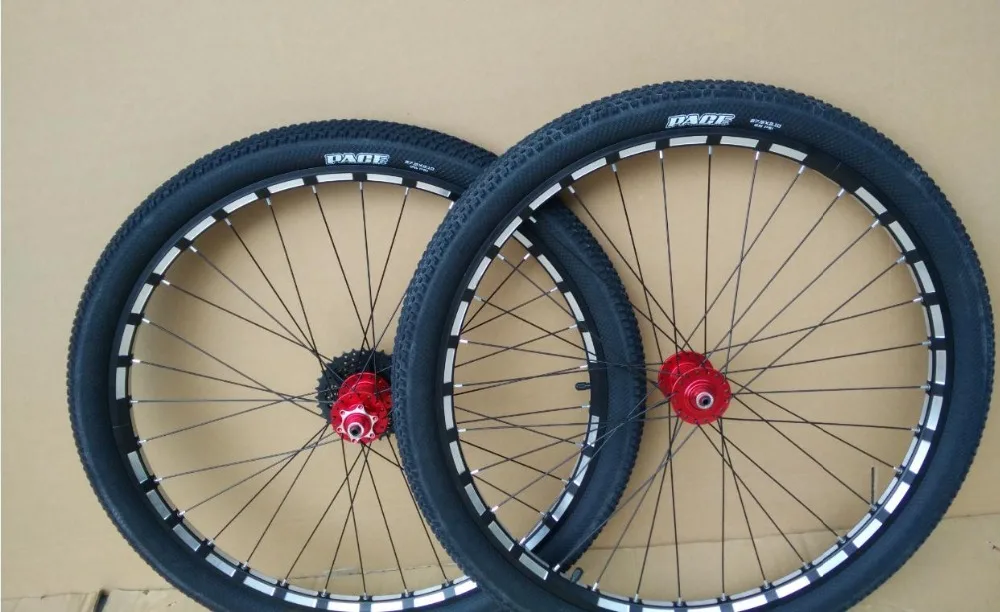 KALOSSE 6 подшипников CNC MTB колеса + шины трубка диск 7/8/9/10 кассета передач 32 отверстия