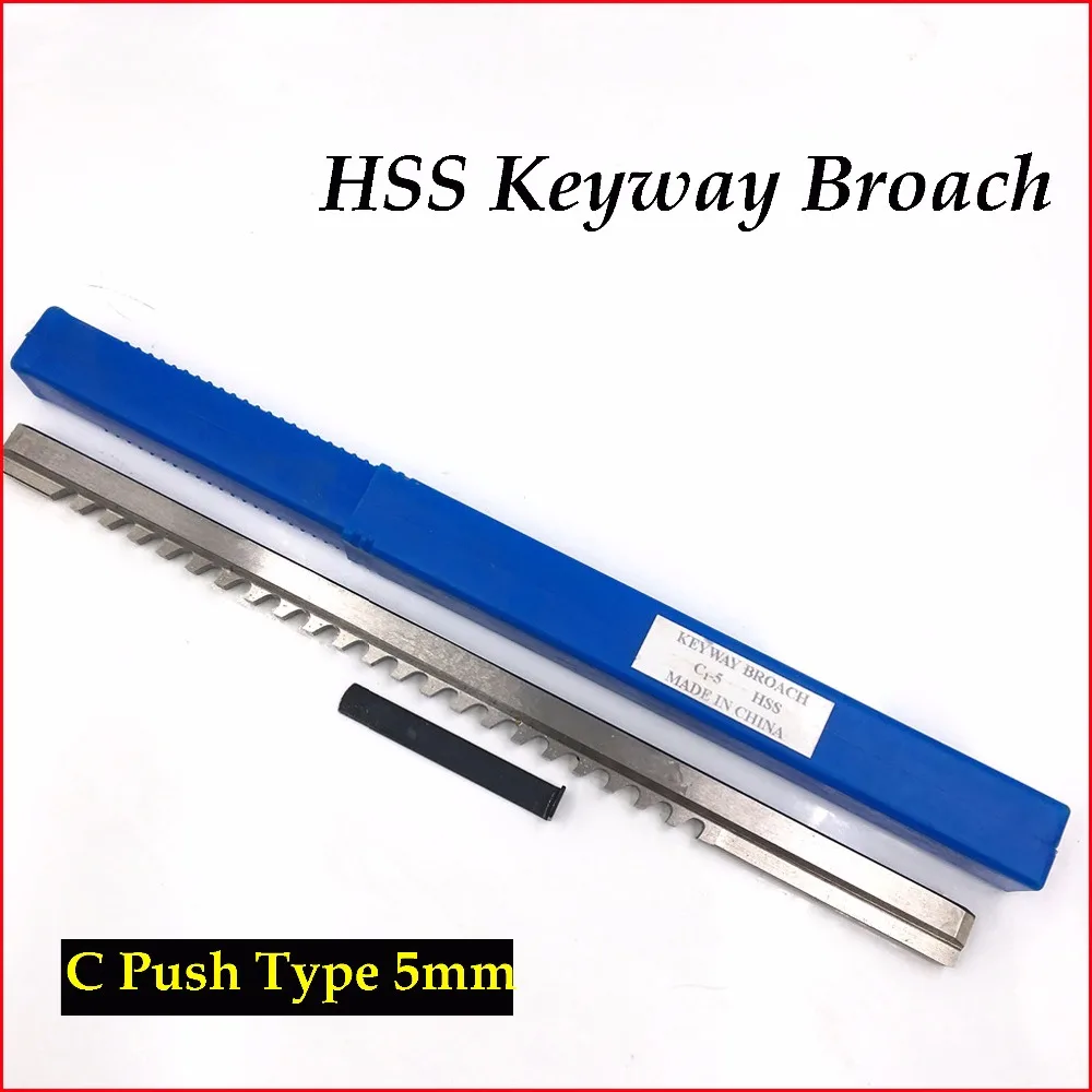 

5mm Keyway Broach C1 Push-Type Metric Size with Shim HSS Broach Cutting Tool for CNC Machine