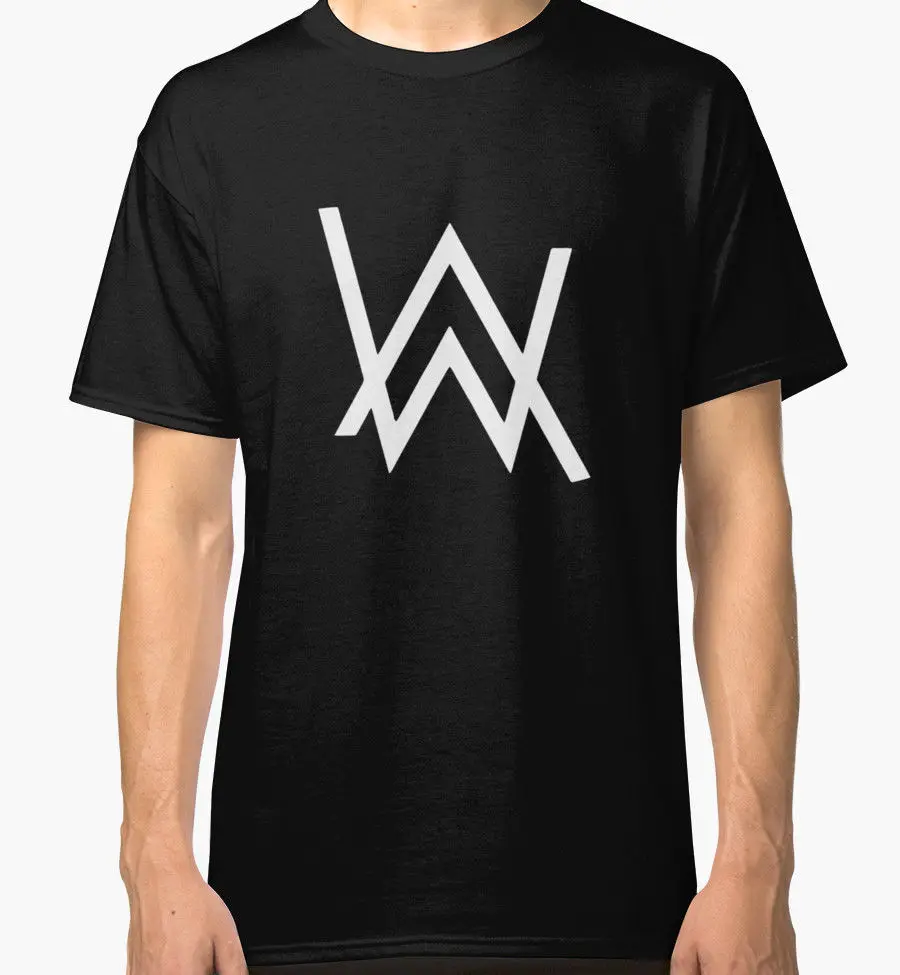 Alan Walker Для мужчин черный топы футболки Костюмы Мода хлопок T-shirtscasual футболка с