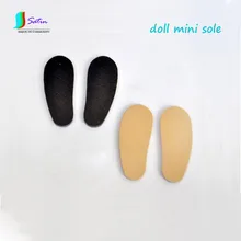 Черный и желтый DIY кукла обувной материал мини подошва, кукла обуви Швейные аксессуары мини обувная подошва 10 пар S0077L