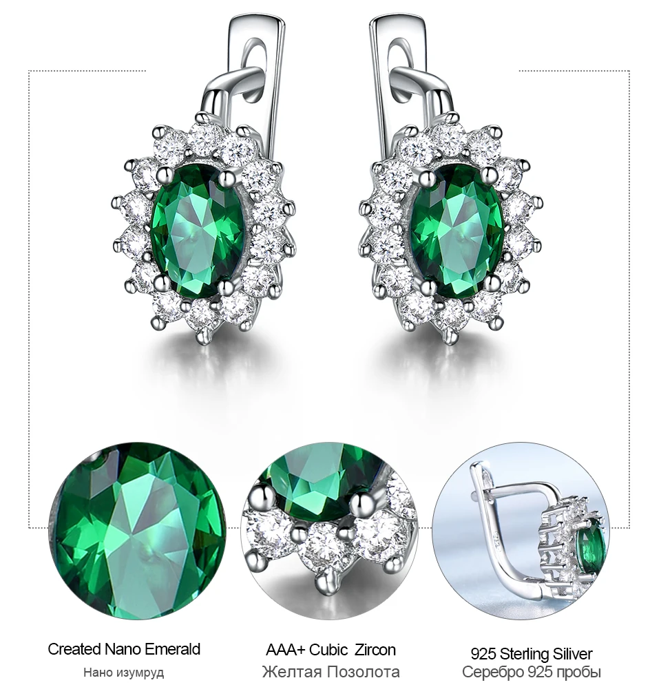 UMCHO-Emerald-925-sterling-silver-clip-earrings-for-women-EUJ074E-1-pc (7)
