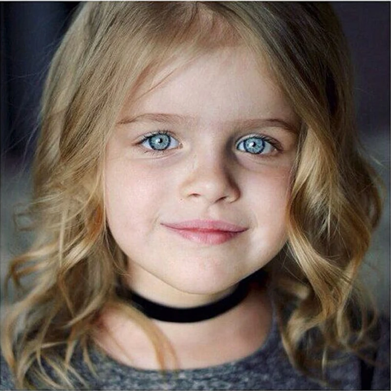 

1 Pc Children Velvet Choker Necklace Kids Cute Simple Short Clavicle Necklaces Fashion Jewelry Gifts for Girls 3 Colors