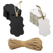 100 шт собачий жетон Чистая Белая Бумага бирки отверстие Украшение для свадебной вечеринки подарочные бирки Упаковка Висячие бирки школьная канцелярская карточка