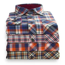 Роскошные модные мужские Фланелевые клетчатые рубашки высокого качества с карманом, с длинным рукавом, новые клетчатые мужские повседневные рубашки