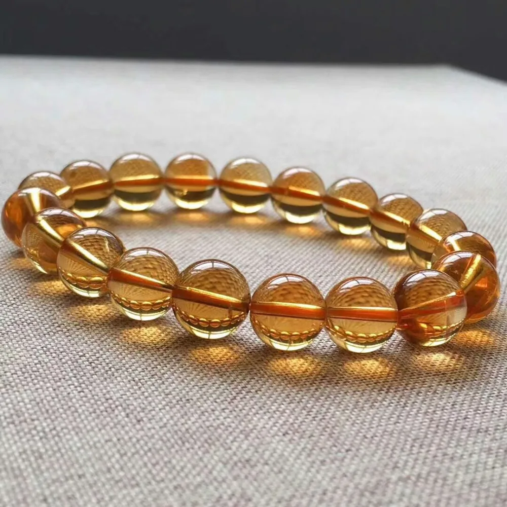 9 мм натуральный желтый цитрин браслет для женщин и мужчин богатые драгоценные камни круглые Кристальные бусины стрейч модный браслет Fewelry AAAAA
