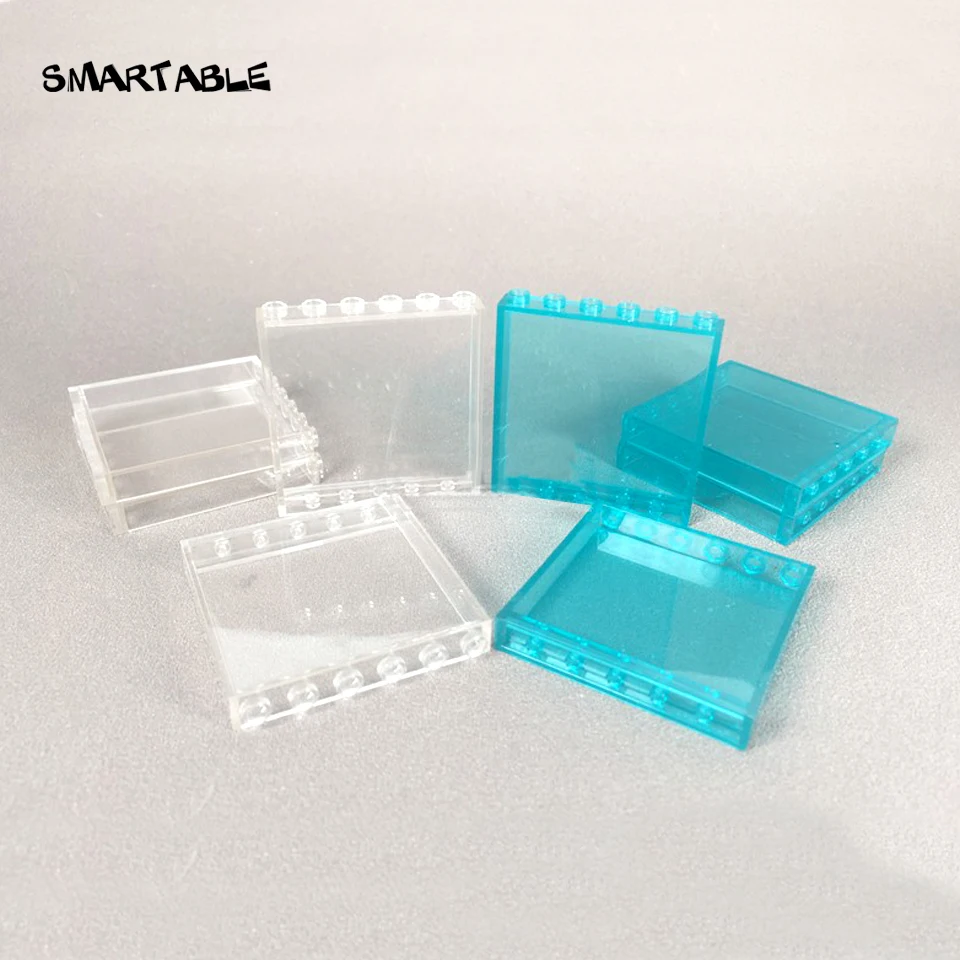 

Smartable Transparent Window Frame 1x6x5 Blocks Parts MOC DIY House Toy Compatible All Brand 59350/59349 City Toy 10pcs/lot Gift