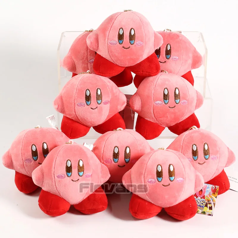 Kawaii Kirby мини плюшевые подвески куклы мультфильм Мягкие игрушки 10 шт./партия