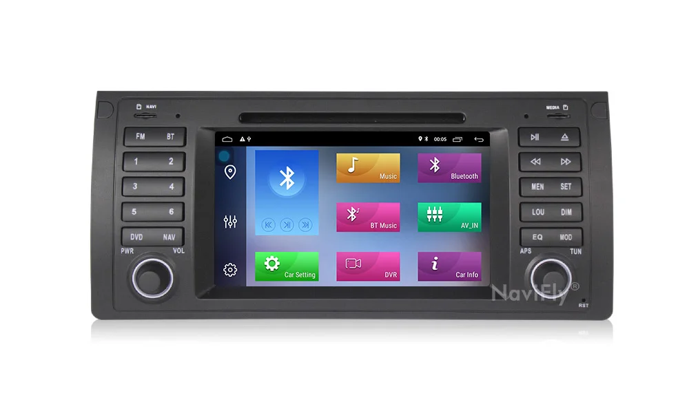 Perfect Navifly Android9.1 RDS 32G ROM 2G RAM 4G WIFI Car Multimedia player For BMW E39 E53 X5 dvd gps OBD2 DAB+ Steering wheel controls 21