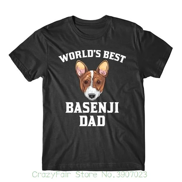 

World's Best Basenji Dad Dog Owner Graphic T-shirt 2019 New Short Sleeve Youth