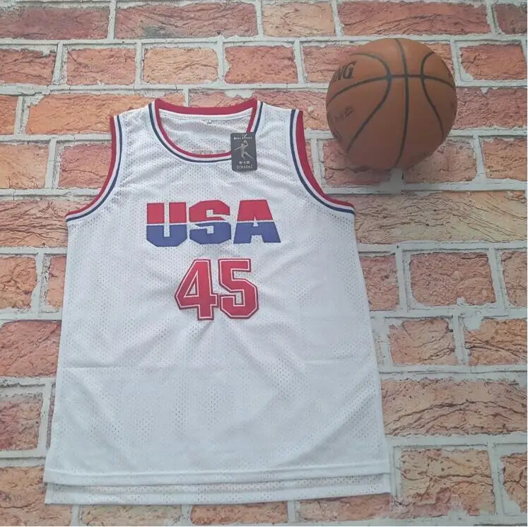 Prix pour USA Basketball Jersey 45 Donald Trump Commémorative Édition Blanc Régression Maillots de Basket-Ball Pour Vente Livraison Gratuite Prix pour USA Basketball Jersey 45 Donald Trump Commémorative Édition Blanc Régression Maillots de Basket-Ball Pour Vente Livraison Gratuite