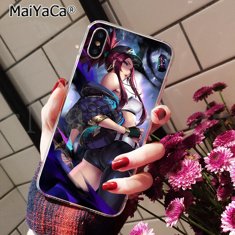 Мягкий прозрачный силиконовый чехол MaiYaCa kda league of legends из ТПУ для iPhone 8 7 6 6S Plus 5 SE XR X