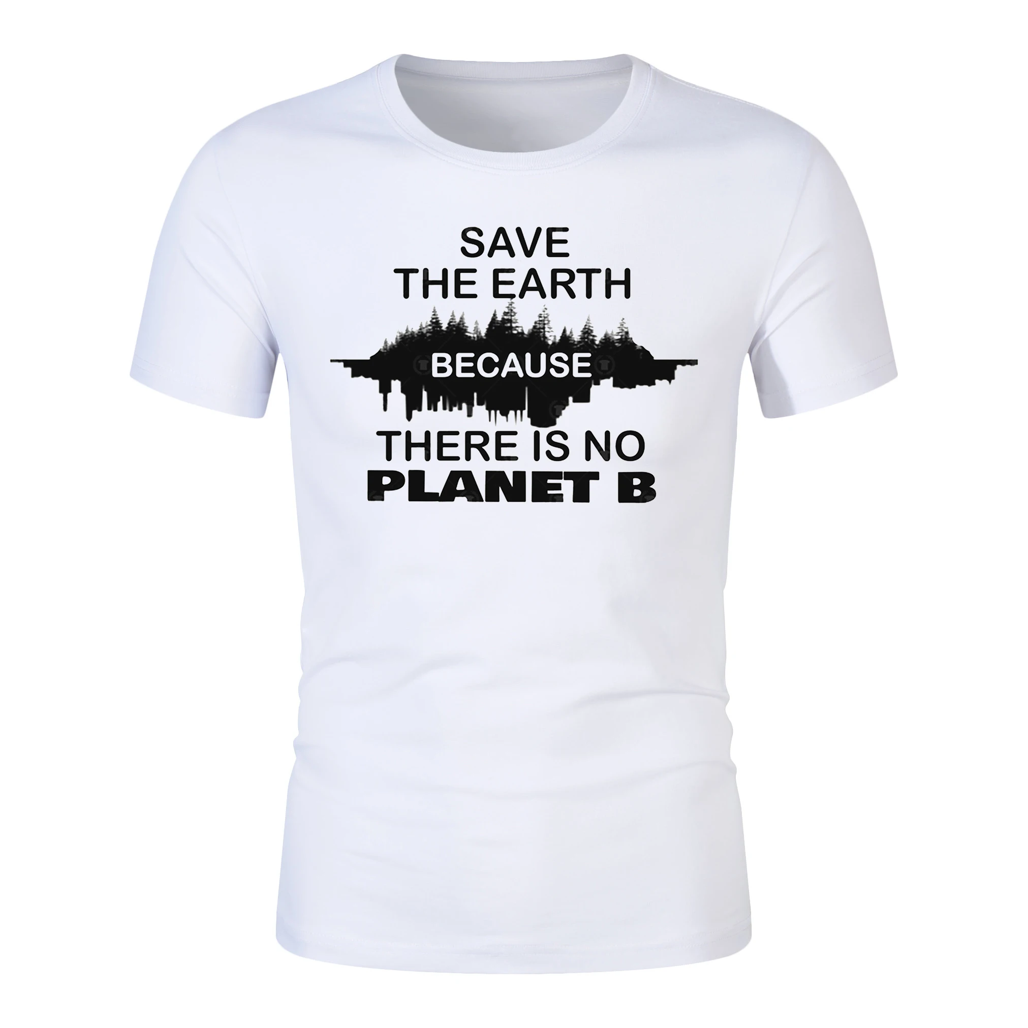 There Is No Planet B Letter Bear Cartoon Print Female T Shirt New
