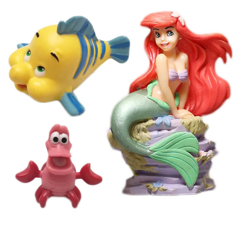 3pcs The Little Mermaid font b Figures b font font b Toy b font Set Princess