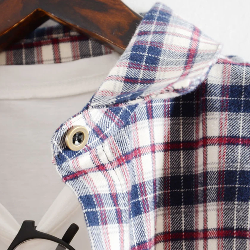  New Arrival Women Oversize Classic Red Plaid Long Blouse Batwing Sleeve Curved Hem Shirt Turn-Down 