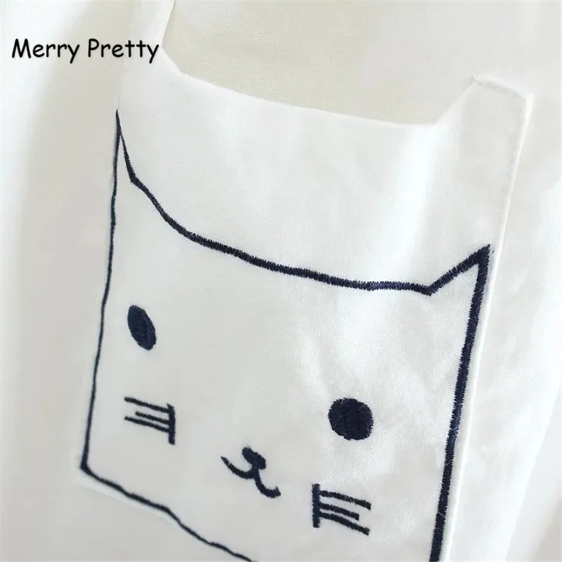Merry Pretty/темно синее платье с галстуком бабочкой mori/летнее милое белое в японском