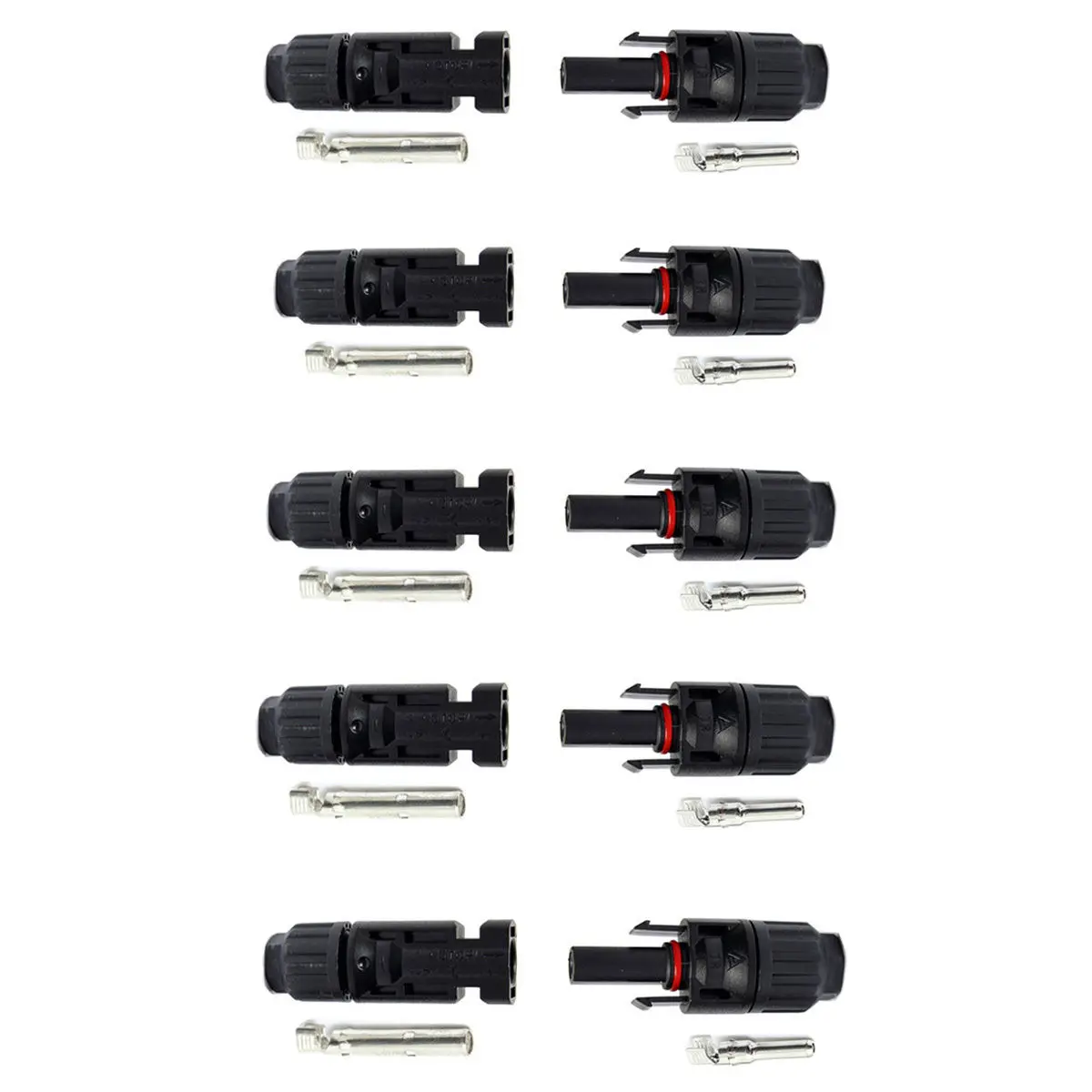 

5 Pairs MC4 Male Female Solar PV Connector