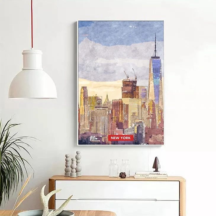 New York city canvas painting Living Room Wall posters art prints City