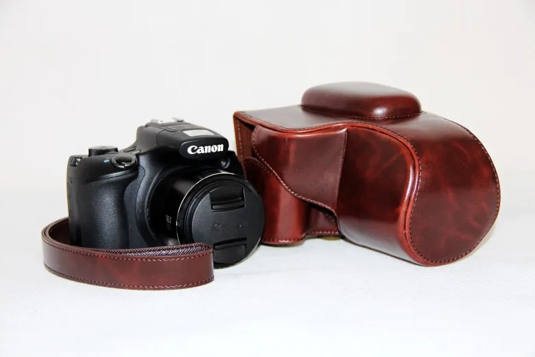 Factory PU Leather Camera Bag Case Cover Fits For Canon PowerShot SX60