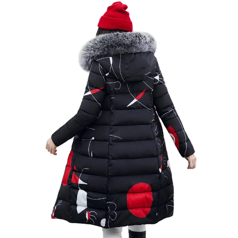 

Hooded With Fur Women Winter Jacket Long Cotton Padded Outwear Womens Female Parka 2018 High Quality Coat Both Two Side Can Wear