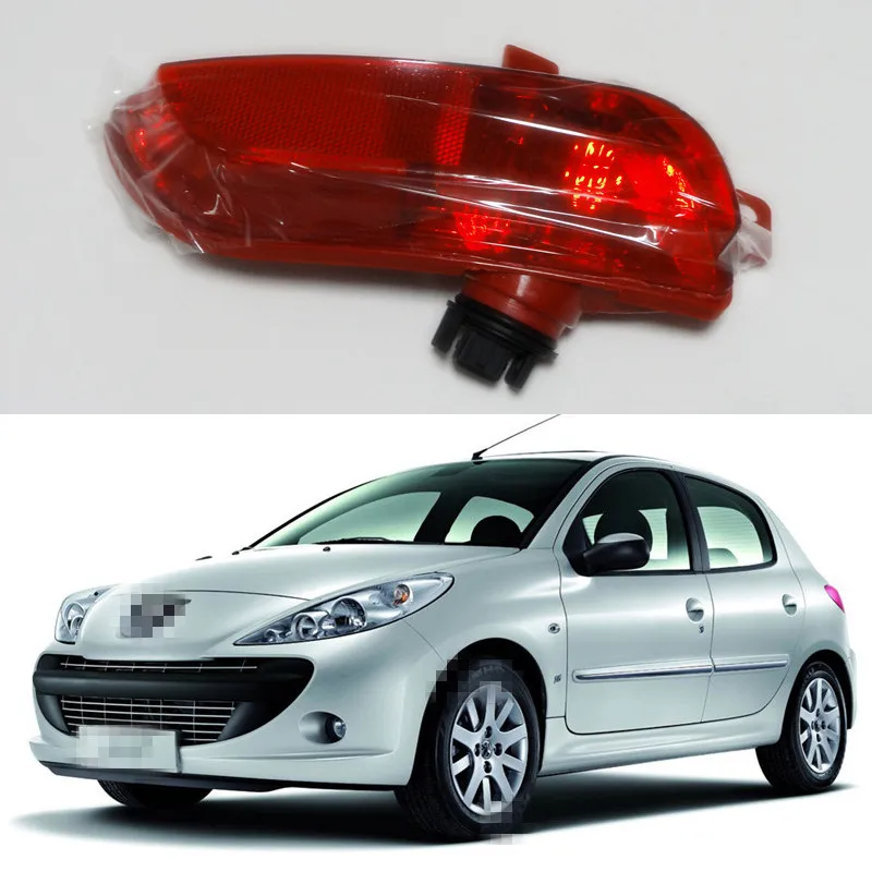 1 Piece LH left side back tail bumper lamp rear fog light for Peugeot