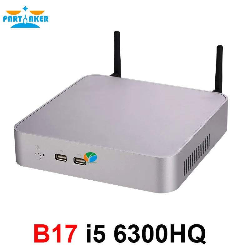 Teilhaftig Mini PC i5 6300HQ Quad Core Max 32G DDR4 RAM Windows 10 Fan Mini-Computer i5 mit AC WIFI bluetooth HDMI VGA DP