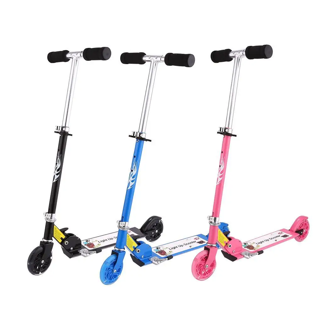 

ANCHEER Adult Scooter LED Wheels Aluminium 2 Wheel Foldable Scooters Adjustable Kick Best Gift For Childens