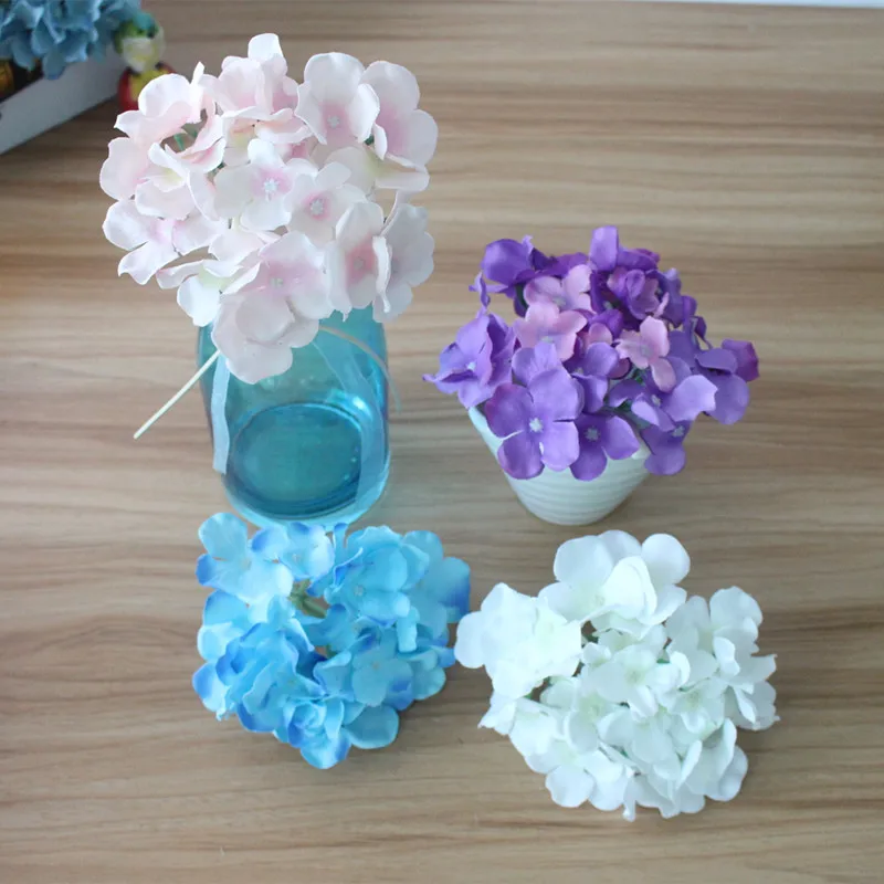 Artificial Hydrangea Silk Flower MULIT COLOR DIY Decorative Flower for Wedding Party Birthday Decoration Table accessories (22)