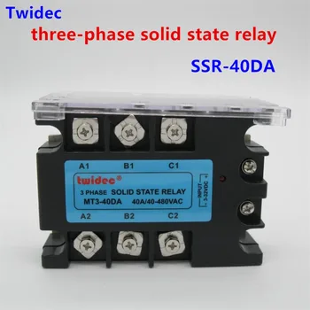 

high quality Three Phase Solid State Relay SSR-40DA Relay 3-32VDC to 30-480V AC SR Relay Solid State Three Phase dc to ac Rele