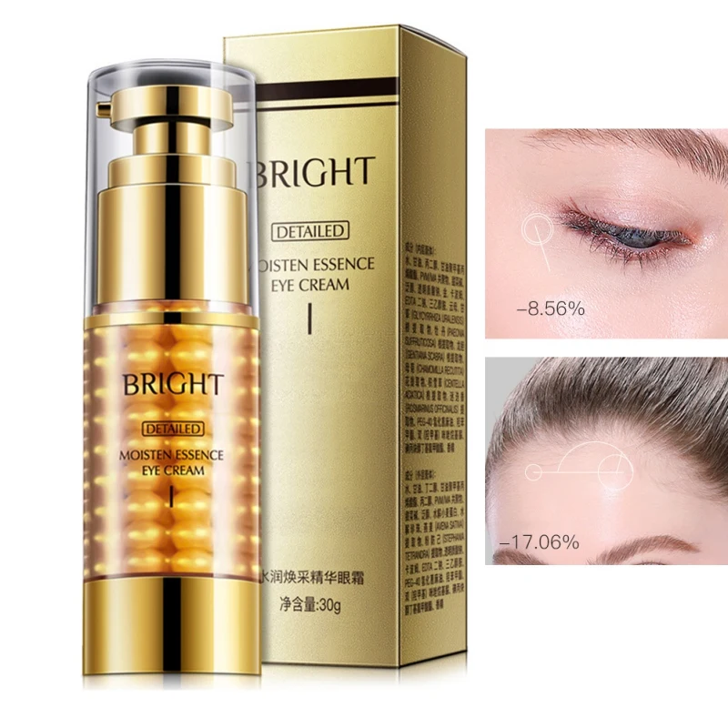 

Gold Eye Cream Collagen Hydra Anti Wrinkle Dark Circles Remover Eye Bag Repair Eye Skin Care Whitening Moisturizing 30g