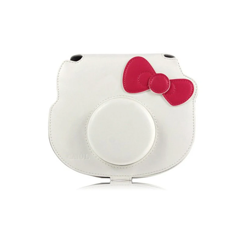 

Lovely Cartoon Camera Bag PU Leather Case For Fujifilm Fuji Instax Mini Hello Kitty Version Protctive Pocket With Shoulder Strap