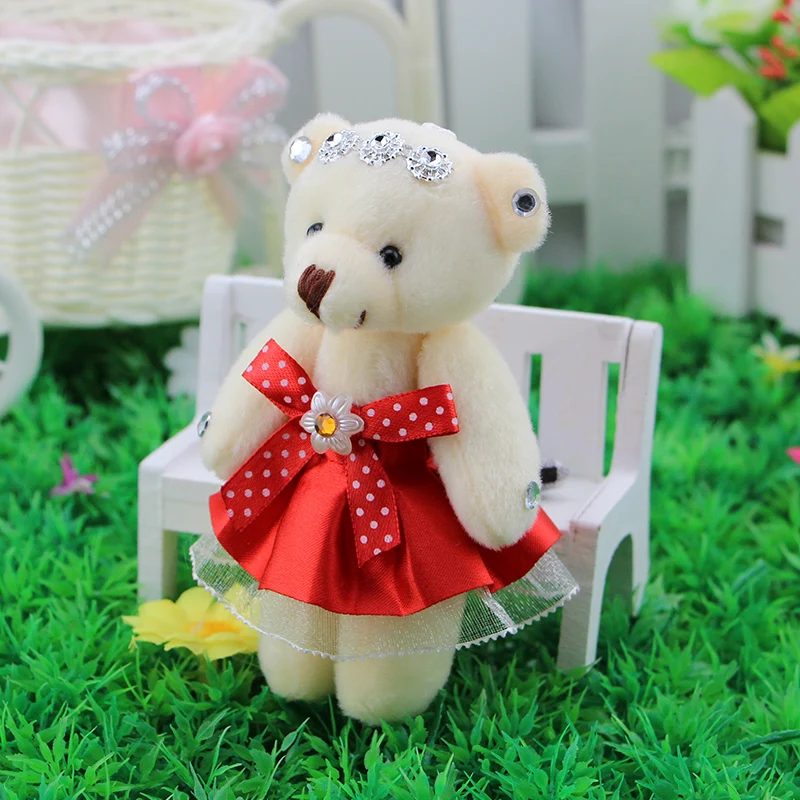 

12Pcs/lot Cotton kid Toys Plush toys teddy bear Doll cartoon Flower Bouquets Wholesale For Valentine's christmas day gifts