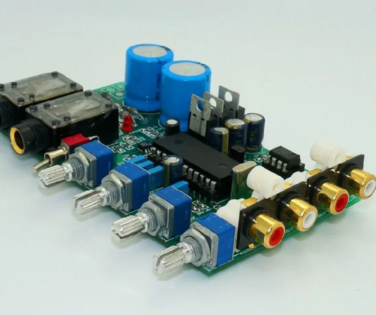 assembled M65831 karaoke OK mute switch OPA275 microphone preamplifier