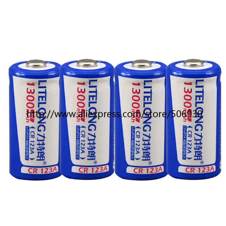 4 шт./лот Cr123a батарея lifepo4 аккумуляторная батарея cr123a 3v cr123a 16340 1300mah аккумуляторная батарея+ lifepo4 зарядное устройство