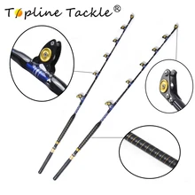 Topline рыболовные снасти стекловолокно лодка удилище для ловли на блесну BlueSpear 100#5'" кожаная Передняя рукоятка в Китае
